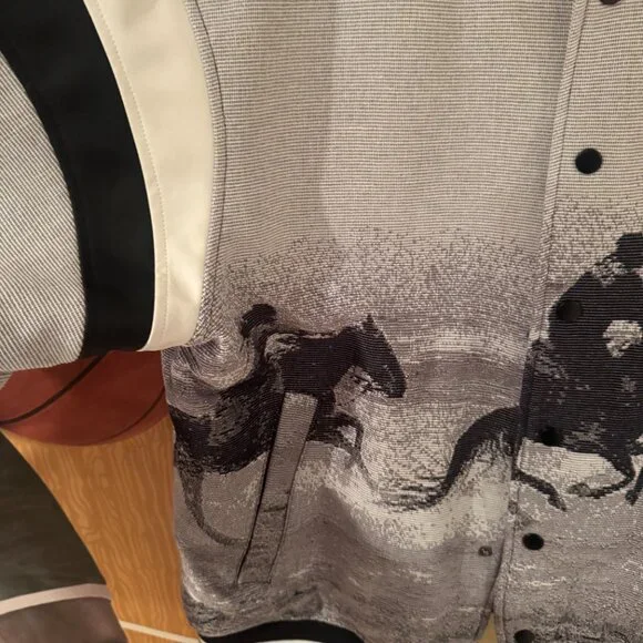 Compton Cowboys x Forever 21 Men’s Varsity Jacket – Large – Western Horseback Gr - Picture 5 of 16